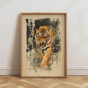 Tiger Man Portrait Print - Etsy Tiger Man Portrait Print - Etsy