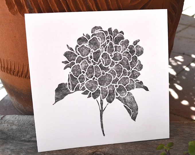 dark flower - modern minimal rustic botanical art print