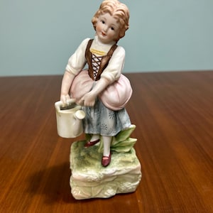 Lefton China Girl with Watering Can