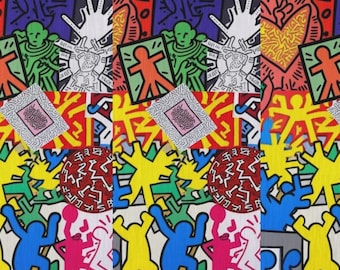 Graffititapijt Keith Haring: ontwerp dansende man