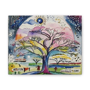 Impression Baobab Tree Canvas Art, Tanzania Print, East African Landscape, Baobab Tree Print, Baobab Tree Art, Baobab Wall Art, Madagascar