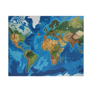 Weltkarte Puzzle für Kinder | Montessori Lerngeographie Puzzle | Lustiges Lernspielzeug für Geographie & Weltkarte