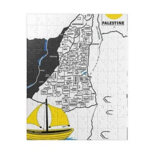 Puzzle con mappa di Israele e Palestina: puzzle da 110-1014 pezzi per gli amanti della geografia, puzzle con mappa della Palestina, قبة الصخرة, puzzle della Palestina