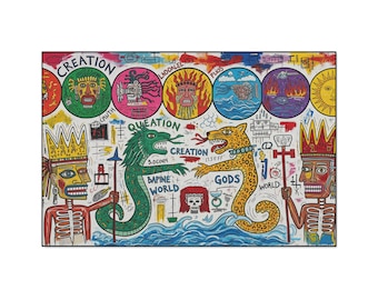 The Aztec Creation of the Fifth Sun - Graffiti  Design