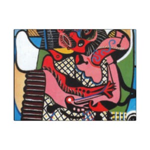 The Kiss by Pablo Picasso 1925, Modern Cubism Painting