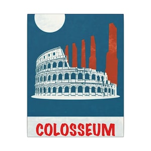 Colosseum Wall Art Print on Matte Canvas | Vintage Roman Colosseum Decor | Italy Travel Gift for Home & Office