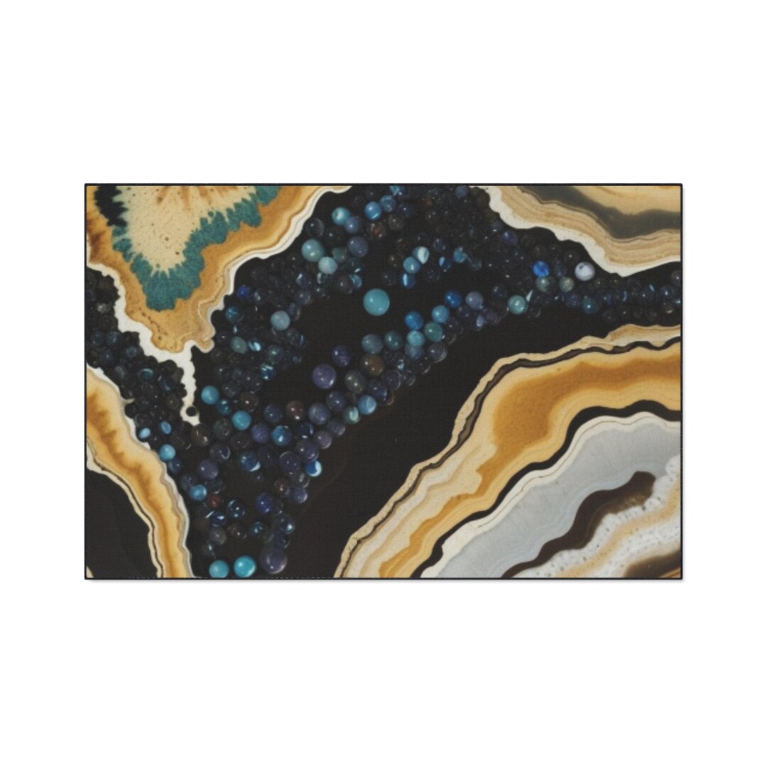 Geode Rug Design Geode Rug | Marble Rug | Black Gold Rug | Unique Accent Rug | Heavy ...