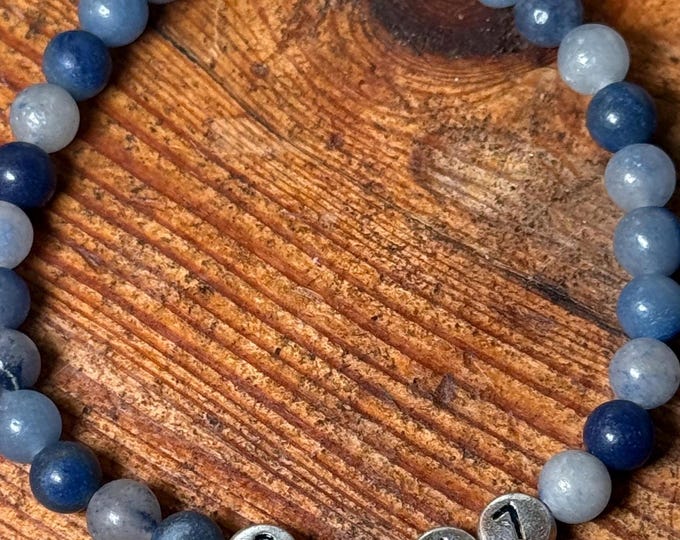 Anti-Trump Friendship Bracelet: Blue Aventurine Gemstone Beads