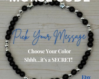 Custom Morse Code Bracelet • Hidden Message Jewelry, Personalized Gift