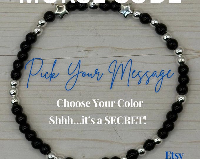 Custom Morse Code Bracelet • Hidden Message Jewelry, Personalized Gift