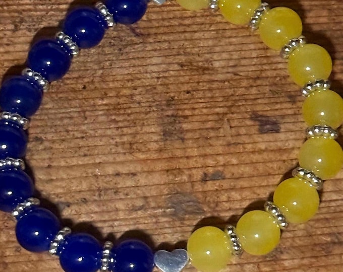 Ukraine Glass Bead Bracelet   |  Ukrainian Freedom Fund | Unity | Fundraiser