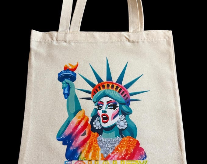 Equality Statue of Liberty Canvas Tote Bag: Pride, Ally & Diversity