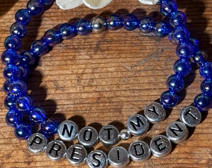 Not My President Friendship Bracelet Set: Feminist Ally Jewelry