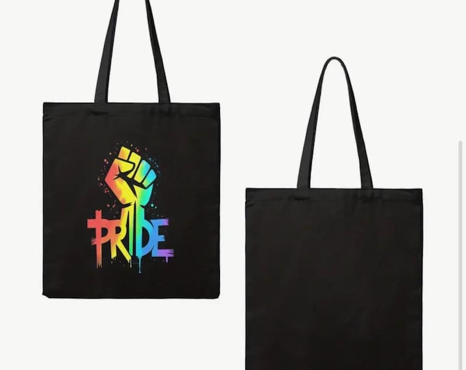 Pride Canvas Tote Bag: LGBTQIA+ Ally Reusable Grocery Bag