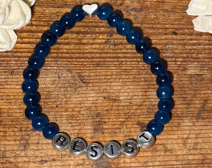 Resist Bracelet | Anti-Trump | Democracy | Glass Beads |  Feminist | FDT | Fuck Trump | Choice of Color