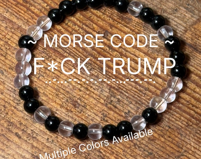 Morse Code 'F*ck Trump' Beaded Bracelet: Resist, Anti-Trump