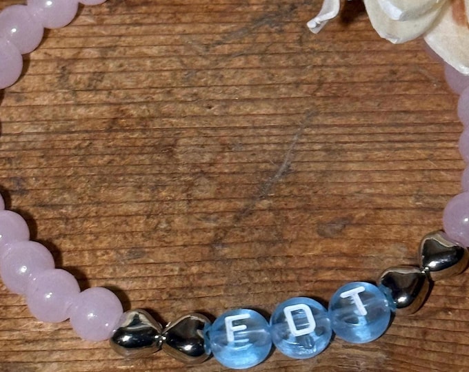 Feminist FDT Friendship Bracelet: Elegant Glass Beads, Solidarity Jewelry