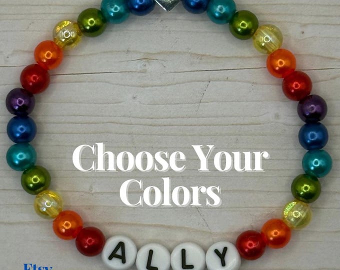 Handmade Rainbow Ally Friendship Bracelet | Pride | BLM | LGBQTIA+ | Resist | Queer | Gay | Lesbian