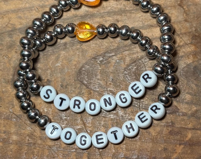 Stronger Together Stretch Bracelet | End Gun Violence | Stop | Resist | Fundraiser | Everytown | March For Our Lives