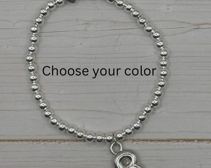 Bauble Bubble Silver Initial Charm Bracelet | Viral Gift