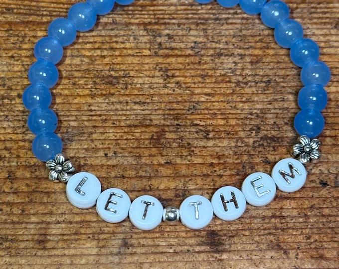 Let Them Glass Bead Friendship Bracelet  | FAFO | Minimalist | Serenity | Peace | Self Care | Love