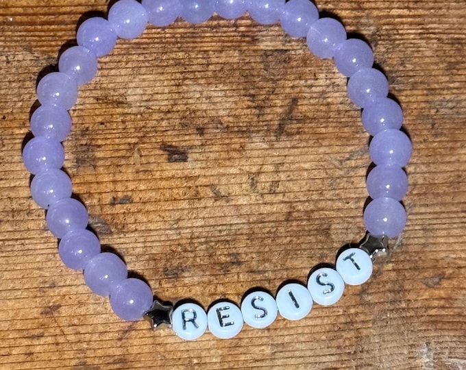 Resist Friendship Bracelet: Elegant Glass Beads, Ally Solidarity