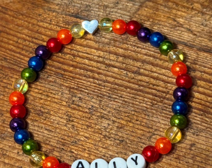Handmade Rainbow Ally Friendship Bracelet | Pride | BLM | LGBQTIA+ | Resist | Queer | Gay | Lesbian