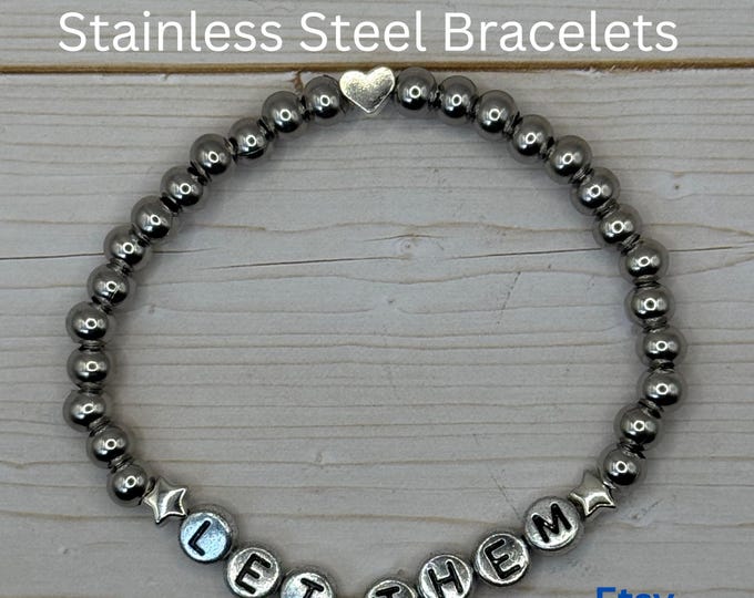 Let Them Silver Friendship Bracelet | FAFO | Minimalist