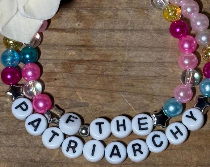 F The Patriarchy Friendship Bracelet Set: Feminist Anti-Trump Jewelry