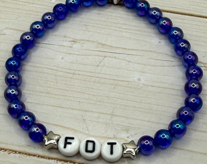 Blue Friendship Bracelet | Fuck Donald Trump | FDT | Solidarity | Ally | Democrat | Feminist | Anti-Trump | P2