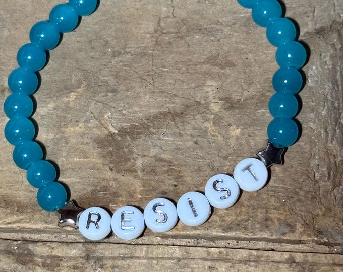 Resist Friendship Bracelet: Elegant Glass Beads, Ally Solidarity