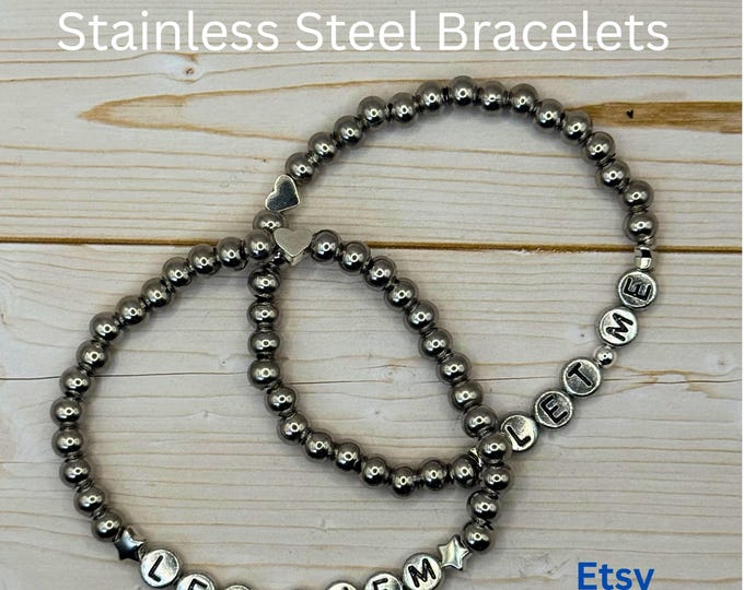 Let Them • Let Me Silver  Friendship Bracelet Set | FAFO | Minimalist