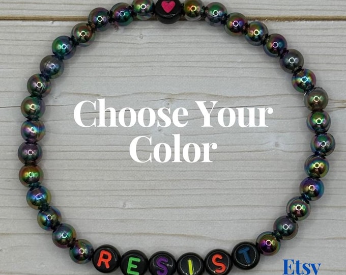 Resist Friendship Bracelet | FDT | Solidarity | Ally | Democrat |Feminist | Anti-Trump | Fuck Trump | Choice of Color