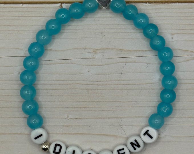 I Dissent Beaded Bracelet: Feminist Resist, Anti-Trump Jewelry