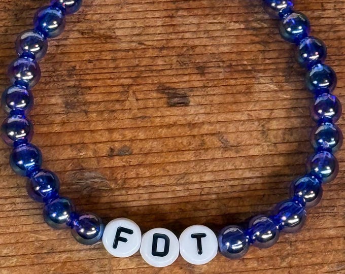 Blue Friendship Bracelet | F*ck Donald Trump | FDT | Solidarity | Ally | Democrat | Feminist | Anti-Trump | P2