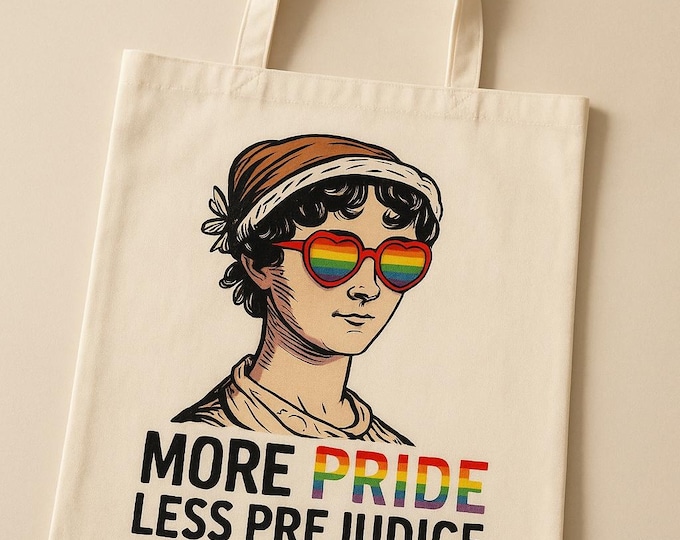More Pride Less Prejudice Canvas Tote | Pride | Ally | Democrat | LGBQTIA+ | Diversity | Reusable Bag | Grocery Bag