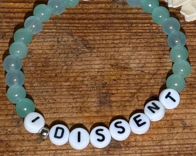 I Dissent Beaded Bracelet: Feminist Resist, Anti-Trump Jewelry