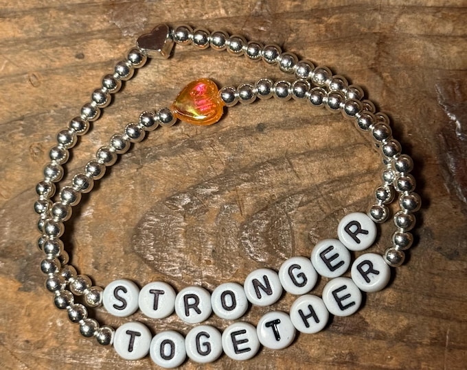 Stronger Together Stretch Bracelet | End Gun Violence | Stop | Resist | Fundraiser | Everytown | March For Our Lives