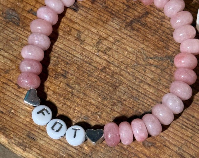 FDT Fuck Donald Trump Bracelet | Anti-Trump | Democracy | Rondelle Beads | Natural Stones | Feminist | Resist