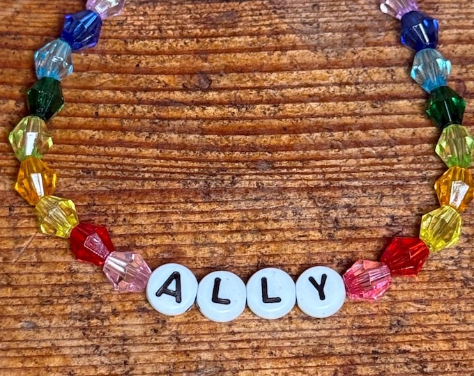 Handmade Rainbow Ally Friendship Bracelet | Pride | BLM | LGBQTIA+ | Resist | Queer | Gay | Lesbian