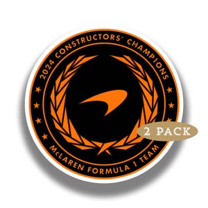 McLaren F1 Constructors&#39; Champions Sticker Decal (2 Pack)