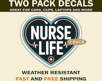 Blessed Nurse Vinyl Decal - 5.5 Inch Car Window Sticker For Medical Professionals