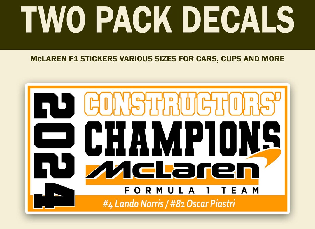 Mclaren Constructors Champions Mclaren F1 Sticker Decal - Etsy