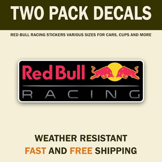 Red Bull Racing Stickers: F1 & MotoGP Decals - Weatherproof Set of 2