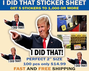 I Did That Sticker Sheet: Anti Trump Gas Pump Stickers