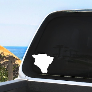 Hawaii Big Island Car Vinyl Decal - 3 to 10 inches, Small to Large, Multiple Colors - Indoor / Outdoor