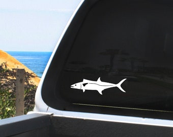 King Mackerel Fish Vinyl Decal - Fishing Graphic - 6 to 18 inch sizes, Multiple Colors - For Vehicles, Any Smooth Surface