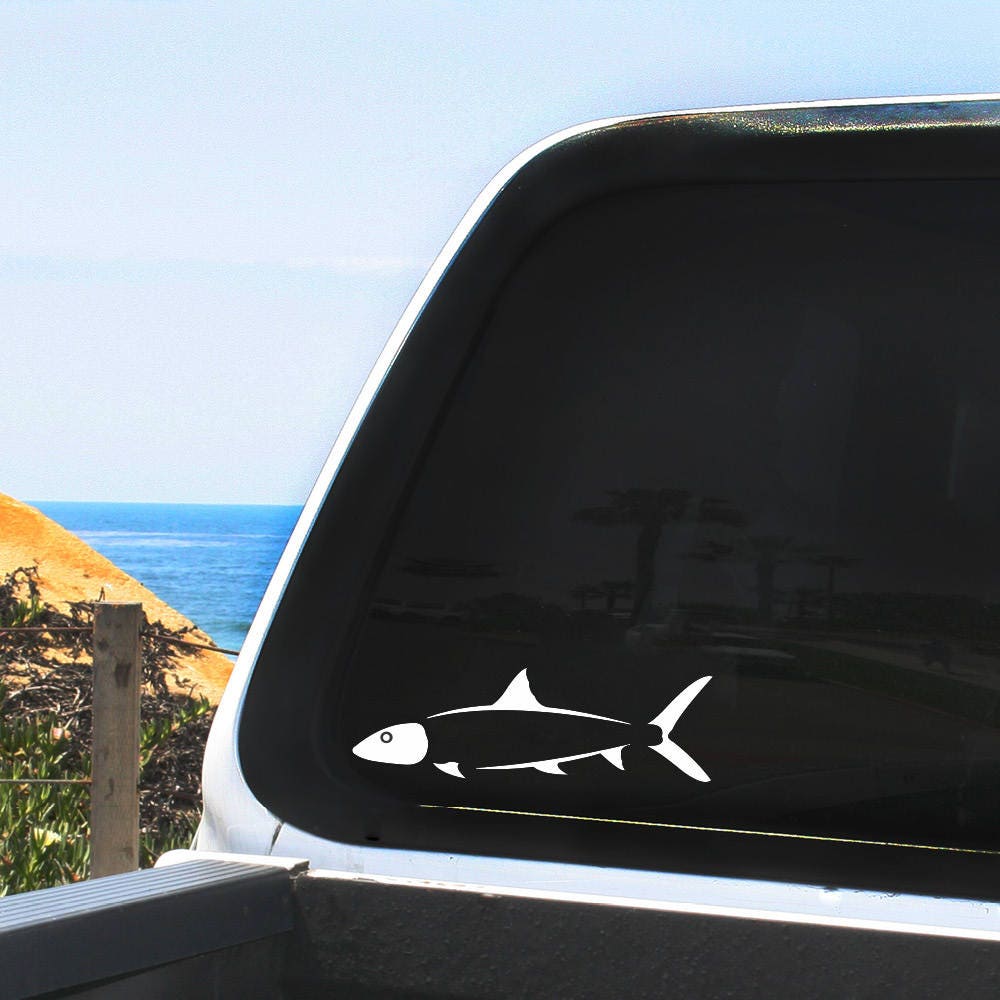 Bonefish Outline Style Car Vinyl Decal, Fishing, Multiple Sizes and ...