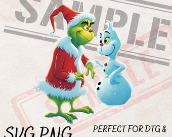 Grinch SVG PNG Fantôme Noël Grinch Clipart Joyeux Grinchmas Noël Grinch Art