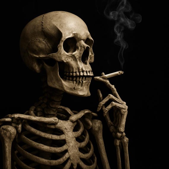 Image numrique squelette fumeur - Etsy France